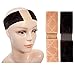 Lace Wig Grip Band 2 Pack Adjustable Non Slip Comfort Velvet Wig Headband Hair Band Elastic Breathable Flexible Women Girls Hair Scarf Keep Wig Secured Prevent Headache and Hair Loss(Beige,Dark Brown)