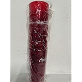 BRODYS Compatible with Coca Cola Restaurant Red Plastic Tumblers Cups 20oz, pack of 6