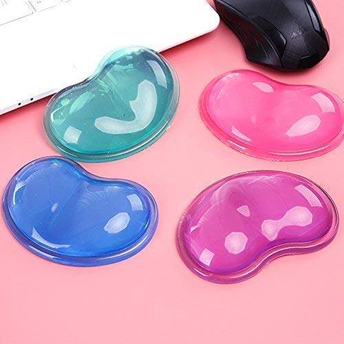 LetGoShop Silicone Gel Wrist Rest Cushion Heart-shaped Translucence Ergonomic Mouse Pad Cool Hand Pillow Effectively Reduce Wrist Fatigue and pain(Purple)