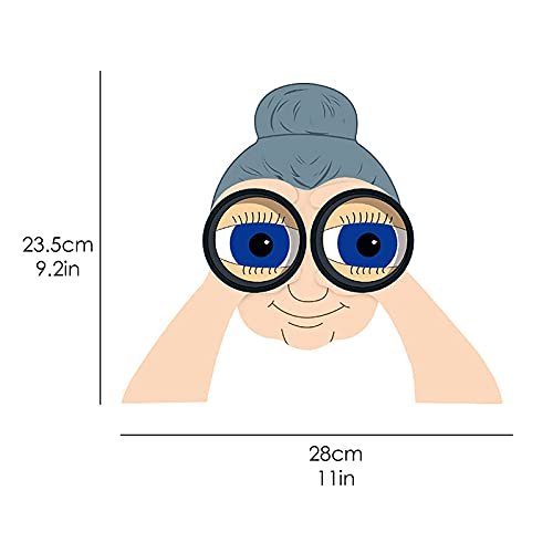 Fence Decoration Nosy Old Man and Lady, Garden Courtyard Art Courtyard Art Decoration (B)