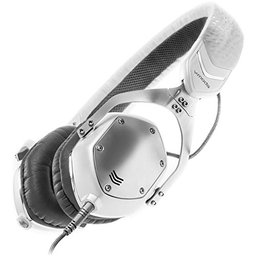 V-Moda XS On Ear Cliqfold 3D Headphone White Silver with 1 Year Free Extended Warranty