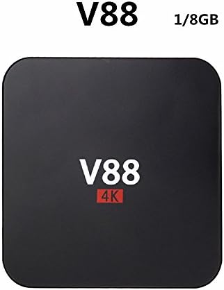 YESTONE V88 Android TV Box, WiFi Rockchip 3229 Quad-Core 1G RAM/ 8G ROM Media Streaming Player, Black
