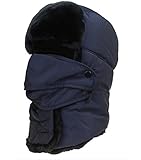 E.J.Y Men Faux Fur Trapper Hat Waterproof Russian Unisex Hunting Hat