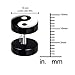BodyJ4You 18PC Fake Plugs Logo Ear Gauge Cheater 00G Look 16G Pot Leaf Skull Stars Black Earrings