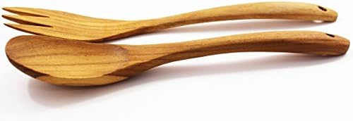Teak Wood Premium Wood Salad Utensils Set, 12-inch - Lifetime Replacement Warranty