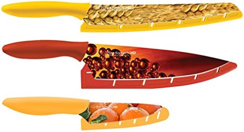 Kai USA Pure Komachi High-Carbon Stainless Steel HD Kitchen Knife Set with Sheaths, 3 Piece
