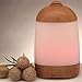 SpaRoom SpaMist Wood Grain Ultrasonic Aromatherapy Diffuser and Ultrasonic Cool Misting Humidifier for Essential Oils