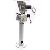 LeTkingok DIY DC Dual Axis Pan Tilt Solar Tracking and Monitoring Robot Heavy Load High Torque All Metal X Axis Y Axis Worm Gear Motor