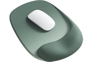 DEMON CHEST ErgoEase Ergonomic Mouse Pad with Gel Wrist Support - Premium Lycra Fabric, Non-Slip, Ideal for Laptop & Desktop, Office & Gaming，Desk Accessories (05Sage Green)