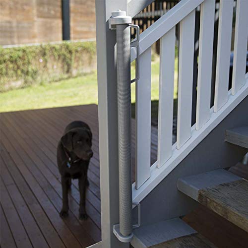 64inch Doorway Gate Extra Tall & Extra Wide Outdoor Retractable Gate Extends Up to 71 in Wide and is 39.4 in Tall and Includes Components for Easy Installation Screws Catch Mounts Wall Spacer Shims