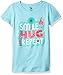 Trolls Girls' Little Girls' Movie Smile Hug Repeat Short Sleeve T-Shirt, Cancun, Large/6X