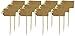 Ginger Ray AF-641 Wedding or Party Vintage Brown Kraft Write Your Own Cupcake Sticks/Toppers, Ivory, 6.5cm High