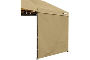 MQoutdoor Sun Side Walls for 10x10 Pop up Tent, Instant Canopy Shade Removeable Sidewalls, UPF50+ Waterproof, Khaki