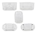 EasyPAG Mesh Desk Organizer, Multi-Functional Stationery Organizer for School Supplies, Office Pen Holder for Desk, 9 Compartments Dorm Organization with Drawer, White