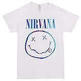 Nirvana Sliver Smiley Adult T-shirt - White (Large)