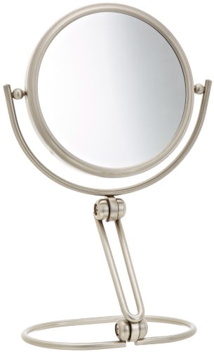 Jerdon mc449n 5.5-inch folding travel mirror with 10x m…
