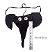 Elephant Thong for Men with Trunk, Elephant Underwear Novelty Gag Gifts for Bachelor Party or Wedding Night, Black