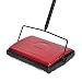 Alpine Industries Triple Brush Floor & Carpet Sweeper - Heavy Duty & Non Electric Multi-Surface Cleaner - Easy Manual Sweeping for Carpeted Floors (Red) primary