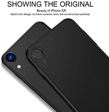 Gadget Care Slim Fit iPhone XR Case, Ultra Thin Hard Plastic Phone Cover Case with Matte Finish Coating Grip for iPhone XR 6.1", Matt Black
