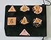 Set of 7 Polyhedral Metal Dice with Bag (16mm, Copper Color) by Dave's Dice