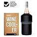Huski Wine Chiller | Award Winning Iceless Design | Keeps Wine Cold up to 6 Hours | Wine Accessory | Next Generation Ice Bucket | Fits Some Champagne Bottles | Perfect Gift for Wine Lovers (Black)