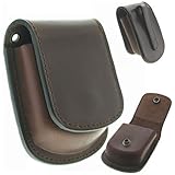 Genuine Leather Pouch Large Size Pocket Watch Holder Dark Brown Color LP03