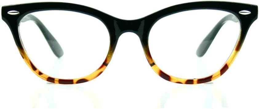 Cat Eye Wayfarer Style Gradient Two Tone Plastic Frame Women Eyeglasses Glasses