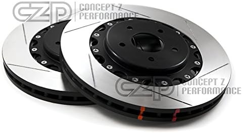CZP 2 Piece Front L+R Brake 2pc Slotted Rotor Set, Nissan 370Z 09+ Z34, 09+ G37 Sedan V36, 08+ G37 & Q60 Coupe CV36, Sport Akebono Models