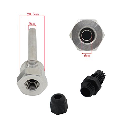 1/2 inch thermowell Stainless Steel 304 with Plastic Cap for Beer