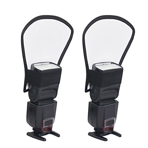 Bestshoot Flash Diffuser Reflector, 2 Pack Premium Two-Side Silver/White Universal Speedlite Reflector for Canon, Nikon, Sony, Sigma, Yongnuo, Godox, Neewer, - Thumbnail 3
