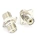Onelinkmore RF SO239 to SO239 Chassis Mount Connector UHF Female Coupler CB Radio Coax PL259 UHF VHF Antenna 4 Hole Flange Panel Mount Adapter Pack of 2