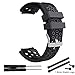 Abanen for Garmin Forerunner 935/945 Watch Band,22mm Soft Silicone Water-Resistance Holes Watch Strap with Watch Lugs Connectors & Screwdriver for Garmin Forerunner 945/935(Black-Grey)