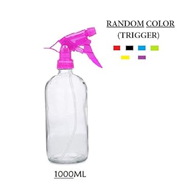 Urbann king 1000ml Empty Plastic Random Color Refillable Fine Mist Spray Bottle(pack of 1)