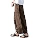 Aeneontrue Women's Patchwork Wide Leg Pants Trousers with Big Pockets