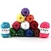 SCYarn for Scrubbies 12 Skeins Bonbons Yarn Assorted Colors 100% Polyester for Dishcloths Crochet and Knitting Project - Total 984 Yards Craft Kit (Rainbow)
