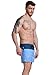 Neleus Men's Lightweight Swim Trunks Beach Shorts with Pockets,805,Light Blue,USA S+,Tag L