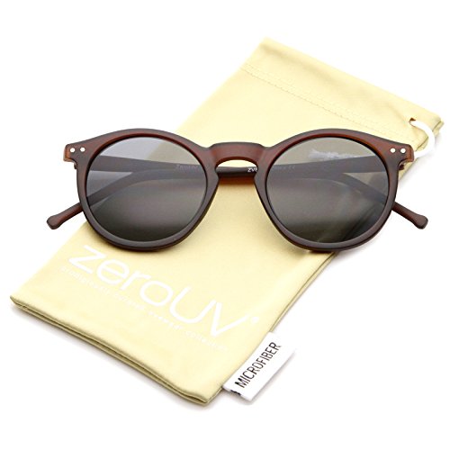 Keyhole Sunglasses - Retro Horn Rimmed Keyhole Nose Bridge