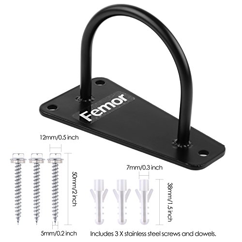 femor Battle Rope Anchor Wall Mount Bracket/Stainless Stakes Ground