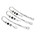 Housweety Silver Tone Bookmarks W/Crystal Believe Dangle Bead 123mm(4 6/8Inch) 3PCs