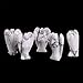Justinstones Carved Howlite Gemstone Peace Angel Pocket Guardian AngelHealing Statue 1.5 inch