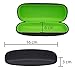 Sunglasses And Eye Glasses Case Hard Shell + Microfiber Cloth + Lens Cleaner Spray Set | Medium Size | For Men, Women, And Kids | Protects And Cleans All Eyewear | Black Green