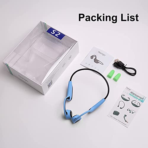 Tayogo Bone Conduction Headphones, Wireless Bluetooth Bone Conducting