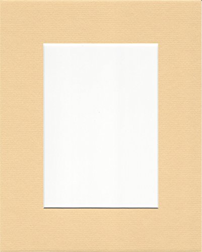 Pack of 5 8x10 Maize Yellow Picture Mats with White Core for 5x7 Pictures