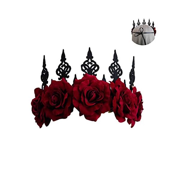 IBLUELOVER-Halloween-Costumes-for-Girls-Tiaras-Headband-Strap-Lace-Gothic-Hair-Hoop-Crown