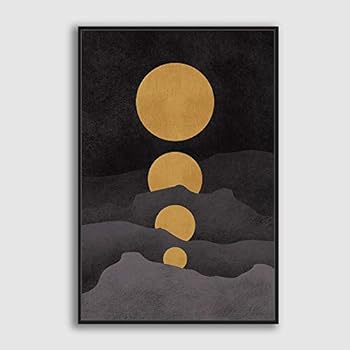 SIGNFORD Framed Canvas Home Artwork Decoration Abstract Scenery Canvas Wall Art for Living Room, Bedroom - 24x36 inches