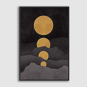 Framed Canvas Home Artwork Decoration Abstract Scenery Canvas Wall Art for Living Room, Bedroom - 16x24 inches