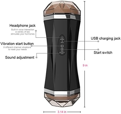 Mens Electric Vibrating Personal Device, Strong Power Handheld Sleeve Stoker for Life Like Experience Tshirt