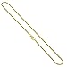 Gem Avenue 14k Gold over Sterling Silver Vermeil 1.5mm Rope Chain Ankle Bracelet (9
