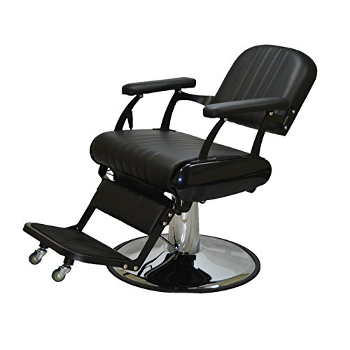 LCL Beauty Extra Large Classic Style Reclining Hydraulic Barber Salon Cutting Chair