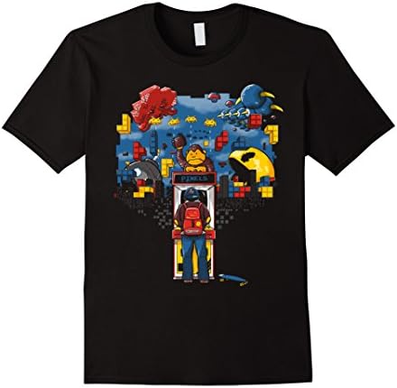 Men's Arcade Games T-shirt | Arcader T-shirt | Relax Fit T-Shirt 2XL Black